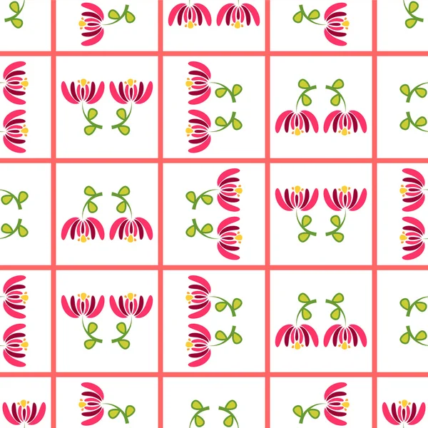 Naadloos patroon met mooie bloemen — Stockvector