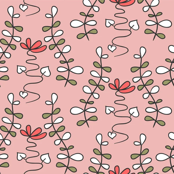 Modèle sans couture avec de jolies fleurs — Image vectorielle