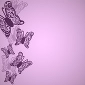 Background design with butterflies — Stock Vector © littlepaw #23460908
