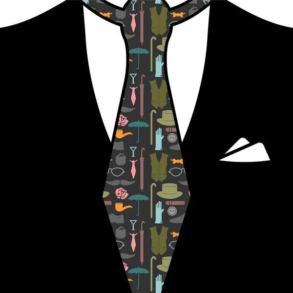 绅士领带图案无缝纹理 — 图库矢量图片