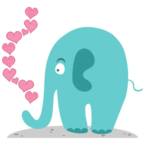 Elephant in love — Stock Vector