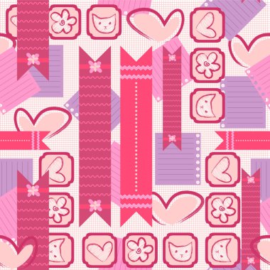 Kızın günlüğü sevimli kadınsı seamless modeli