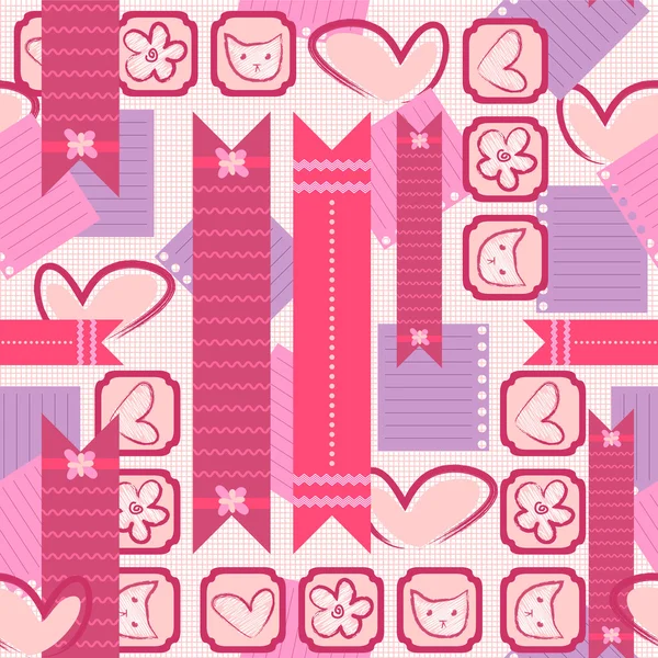 Kızın günlüğü sevimli kadınsı seamless modeli