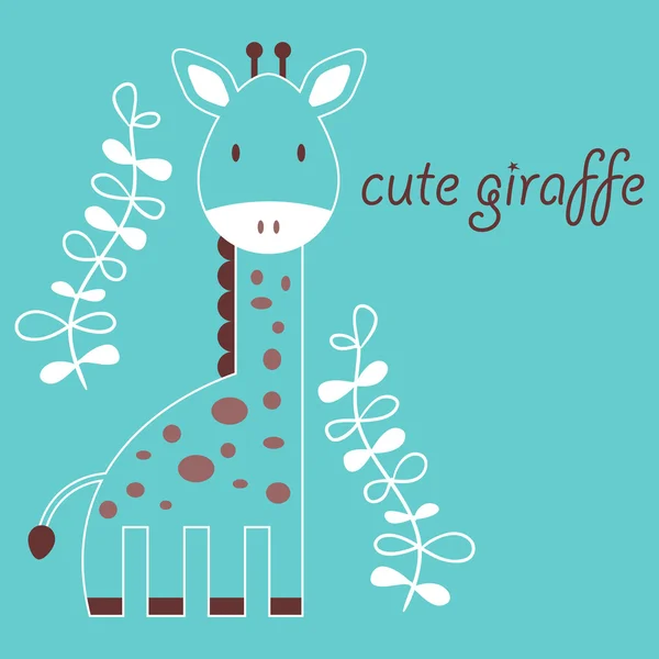 Girafa fofa — Vetor de Stock