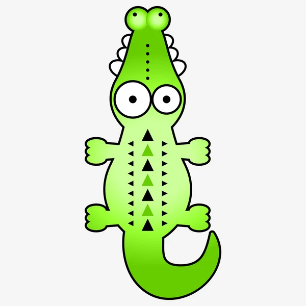 Niedliches lustiges Krokodil — Stockvektor