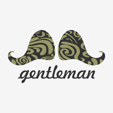 Beyefendinin kartı bıyıklı erkek moda ile