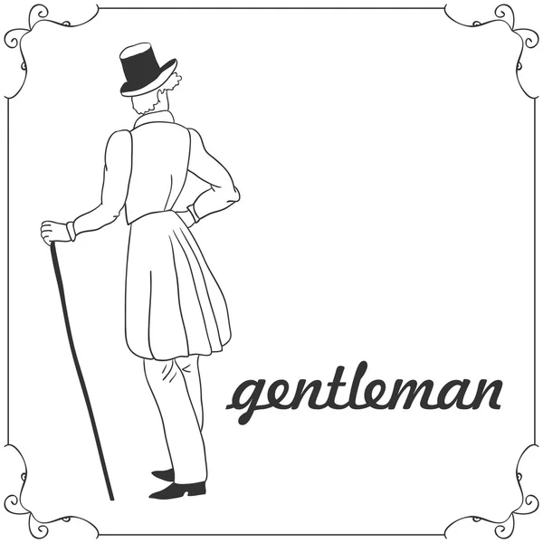 Elegante gentiluomo — Vettoriale Stock