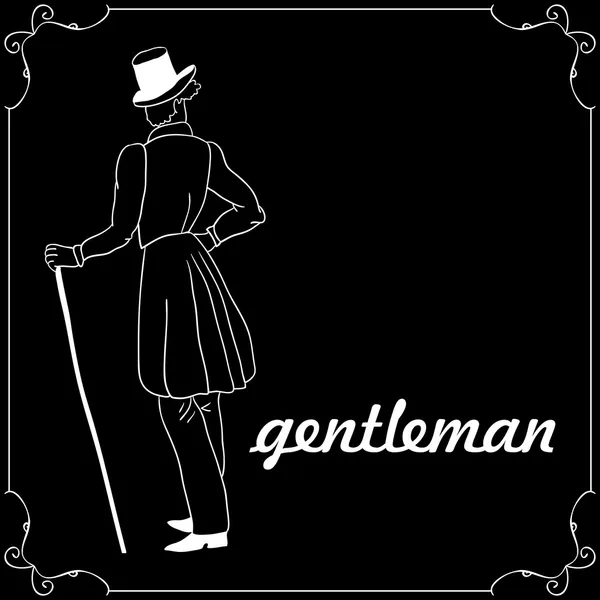 Stilren gentleman — Stock vektor