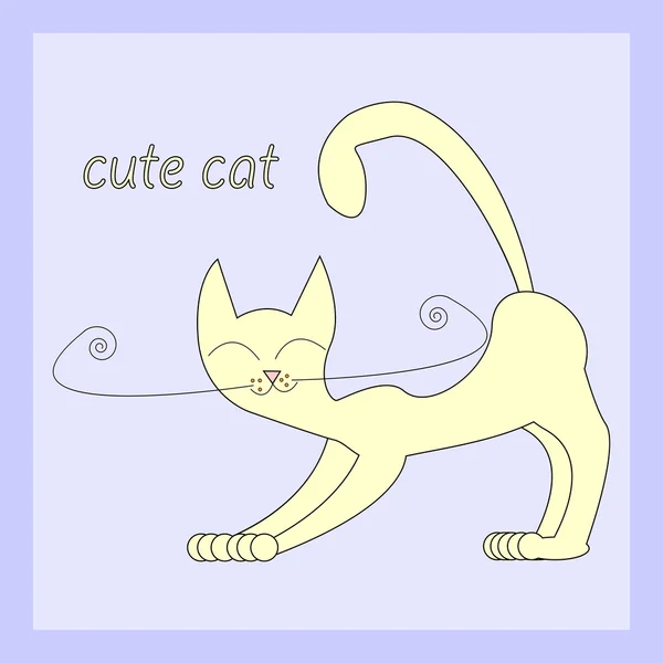 Χαριτωμένη γάτα — Διανυσματικό Αρχείο