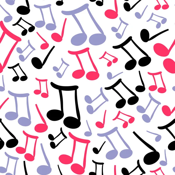 Motif musical sans couture avec des notes — Image vectorielle