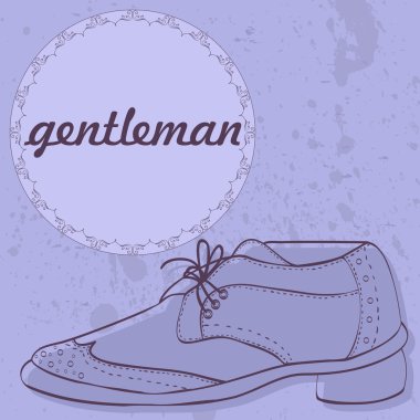 Beyefendinin vintage kartı tasarım Ayakkabı