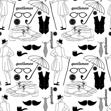 Dandy stil güzel vintage seamless modeli