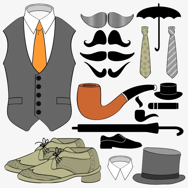 Set of gentleman's accessories — Stock Vector