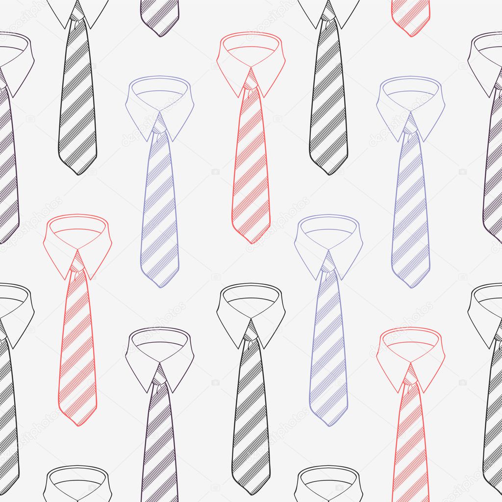 Seamless pattern for men with ties