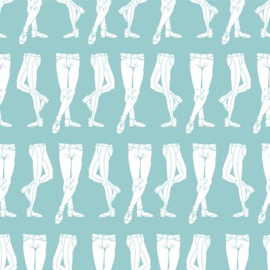 skinny pantolon bacakları ile Seamless Modeli
