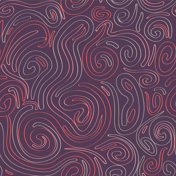Бесшовный фиолетовый рисунок с абстрактными завихрениями — стоковый вектор