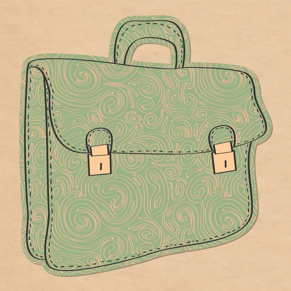 Retro illustration with briefcase — Stock Vector
