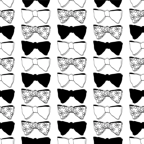 Seamless pattern with bow ties — Stock Vector