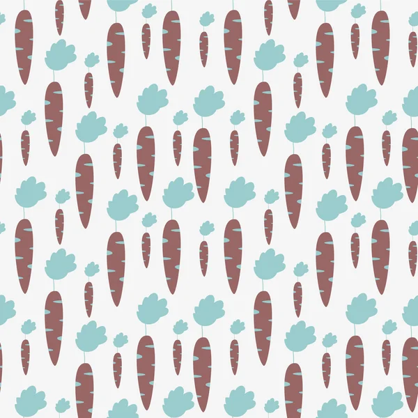 Cute seamless pattern with carrots — Stock Vector