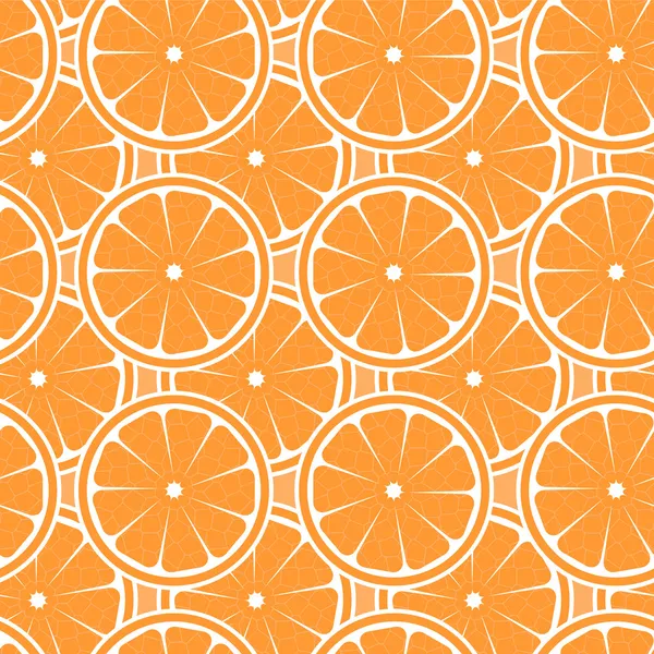 可爱无缝模式与橘子 — 图库矢量图片