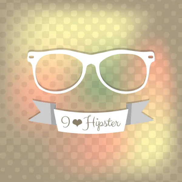Hipster sfondo decorativo con occhiali — Vettoriale Stock