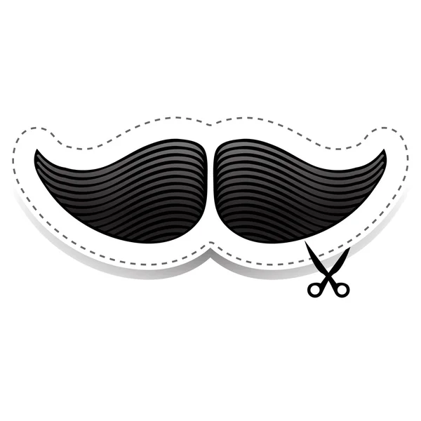 Simple mustache illustration — Stock Vector