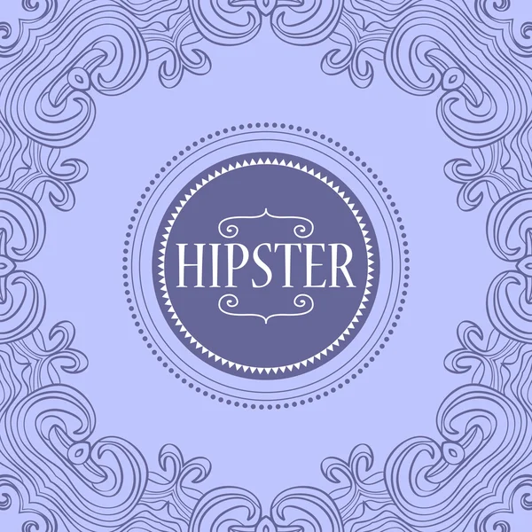 Hipster kaart sjabloon Decoratief frame — Stockvector