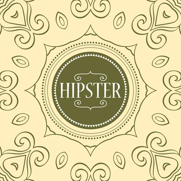 Modello di carta Hipster cornice decorativa — Vettoriale Stock