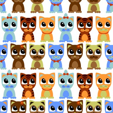 sevimli küçük kedi yavrusu ile Seamless Modeli