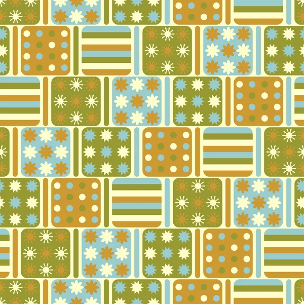 Cute abstract retro seamless pattern — Stock Vector