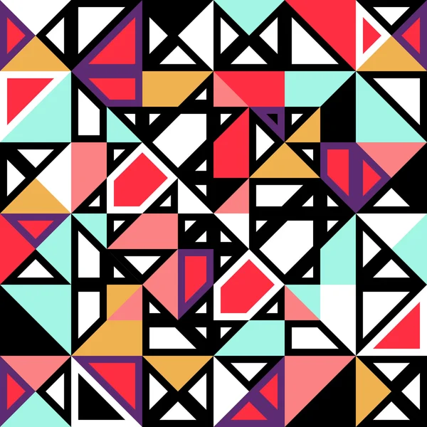 Retro naadloze patroon geometrische vormen — Stockvector