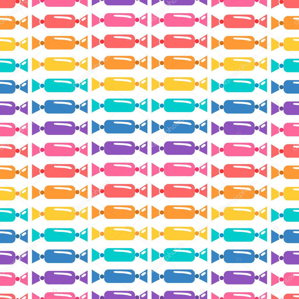 Seamless pattern with colorful rainbow sweets