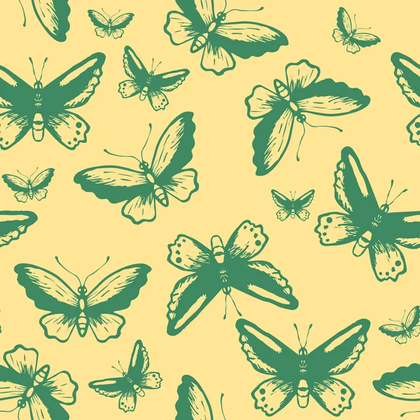Tropikal kelebekler — Stok Vektör
