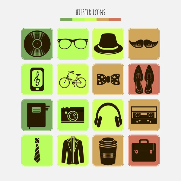 Hipster icons — Stock Vector