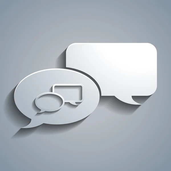 Basit beyaz konuşma baloncukları sohbet sohbeti — Stok Vektör