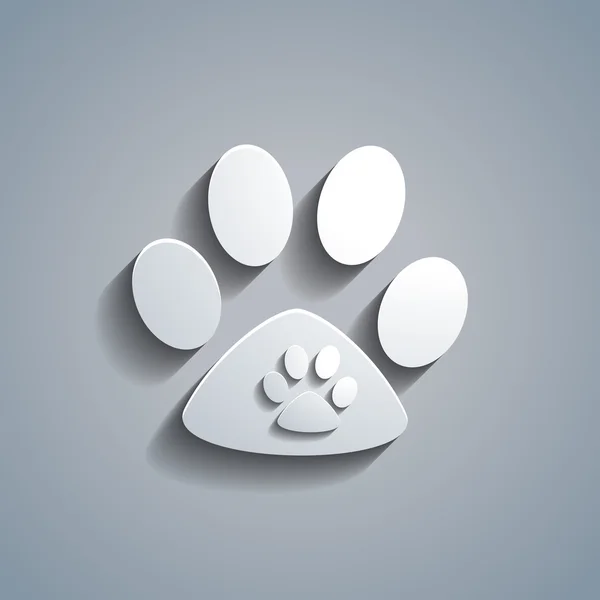 简单的白色动物爪子模板 — 图库矢量图片