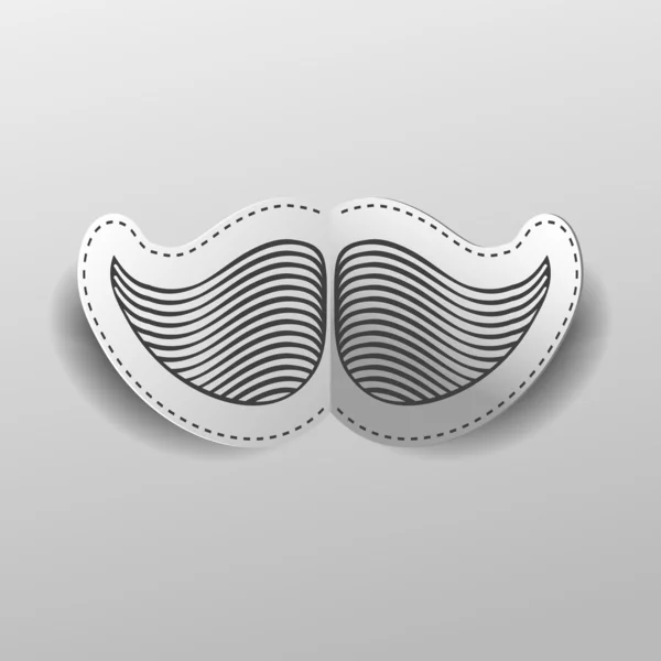 Paper mustache — Stock Vector