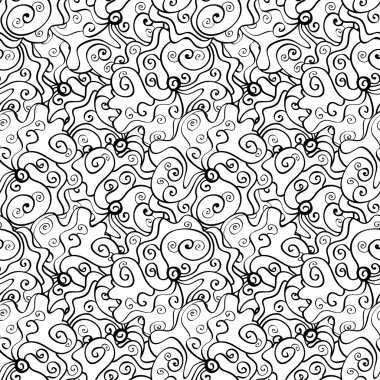 Doodle dalgalar desen