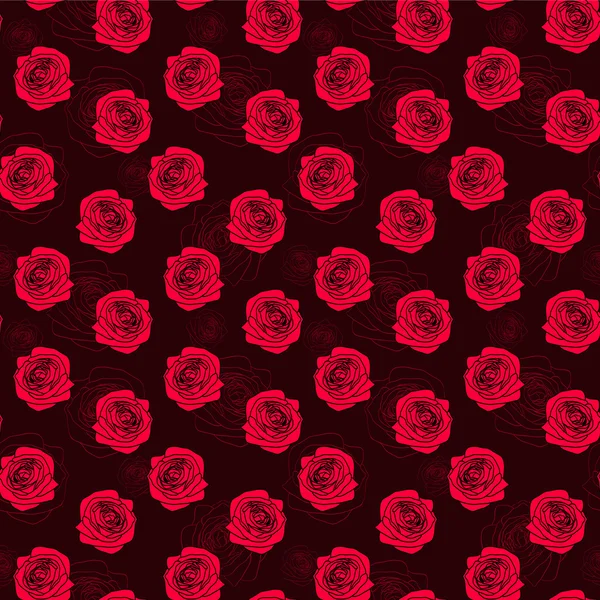 Modèle avec des roses — Image vectorielle