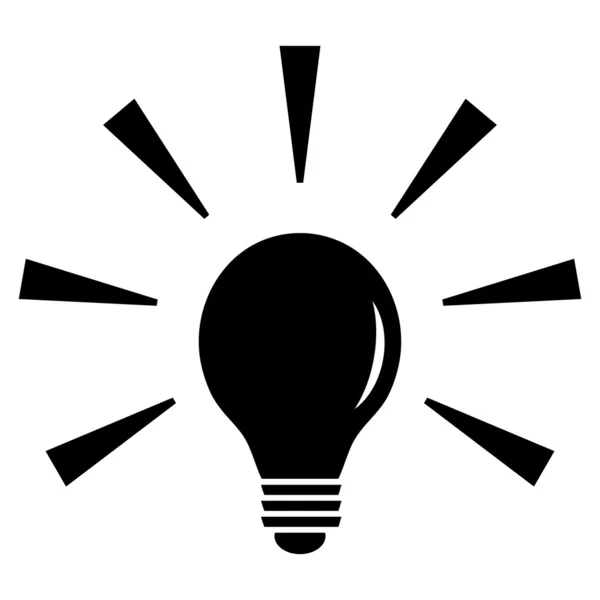 Vector lightbulb icon — Stock Vector
