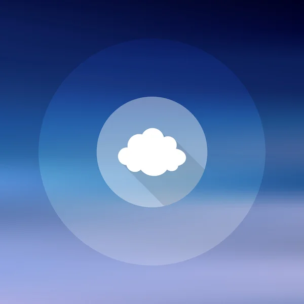 Icône nuage sur ciel trouble — Image vectorielle