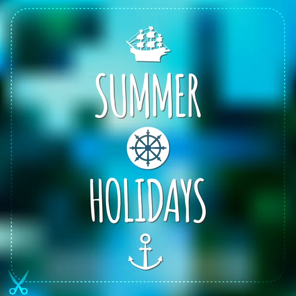 Letní prázdniny karta — Stockový vektor