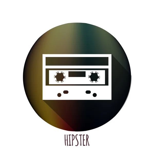 Hipster cassettepictogram — Stockvector