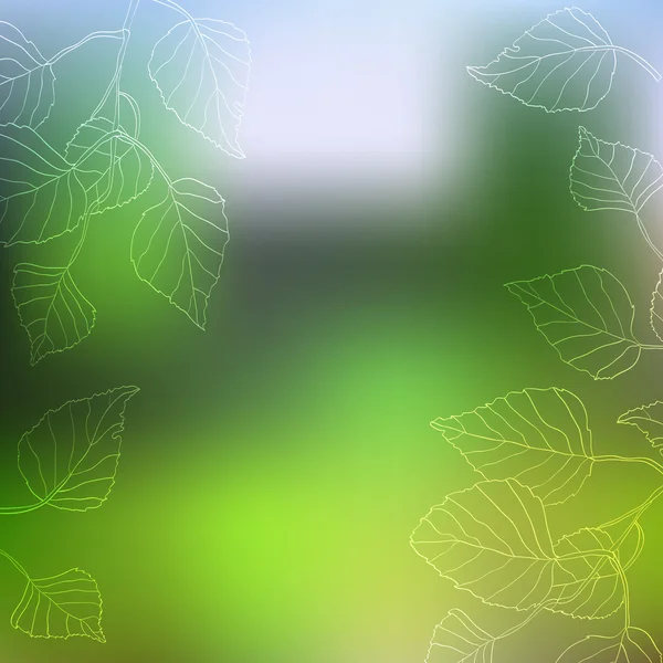 Фон с листьями — стоковый вектор