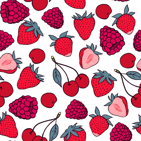 Berries pattern — Stock Vector