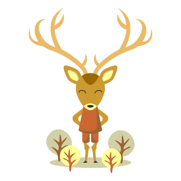 Cute deer — Stock Vector