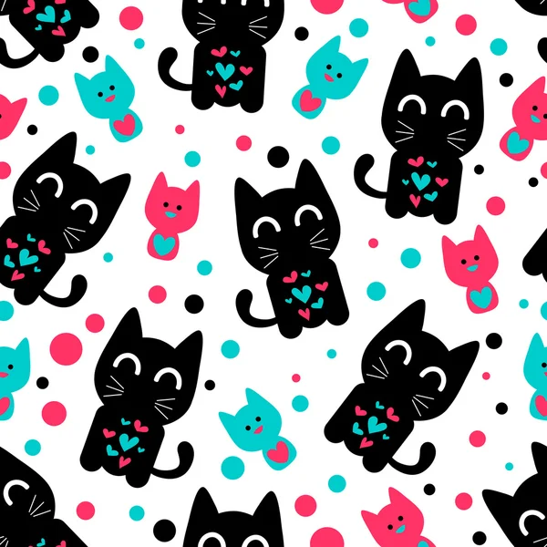 Kittens pattern — Stock Vector