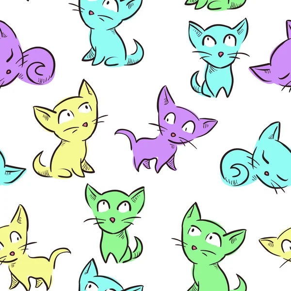 Kittens patroon — Stockvector