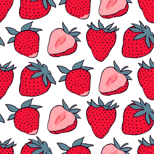 Strawberries background — Stock Vector