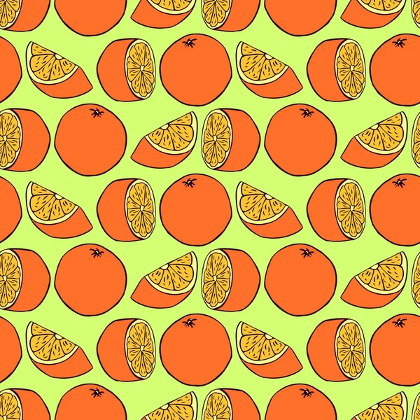 Pattern with oranges — Stock Vector